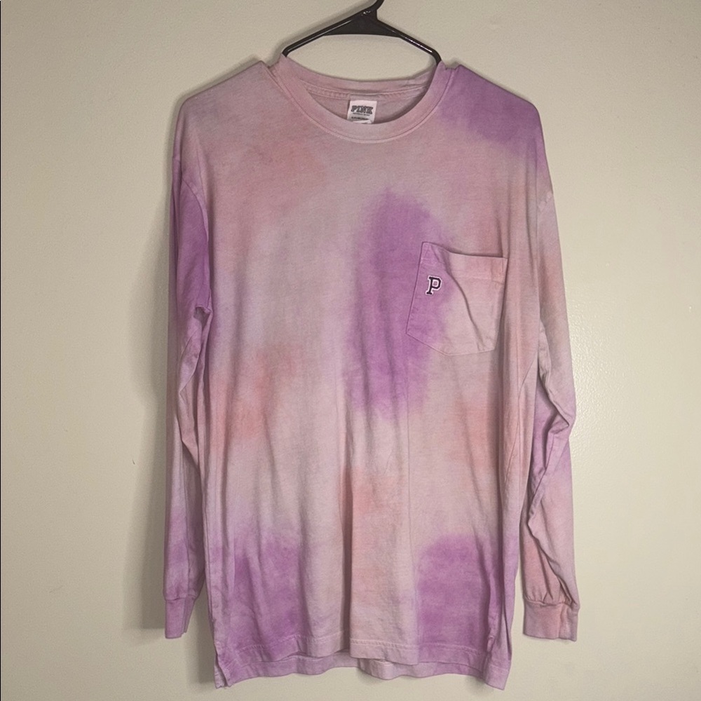 10. PINK Victoria's Secret Purple Tie-Dye Long Sleeve Top